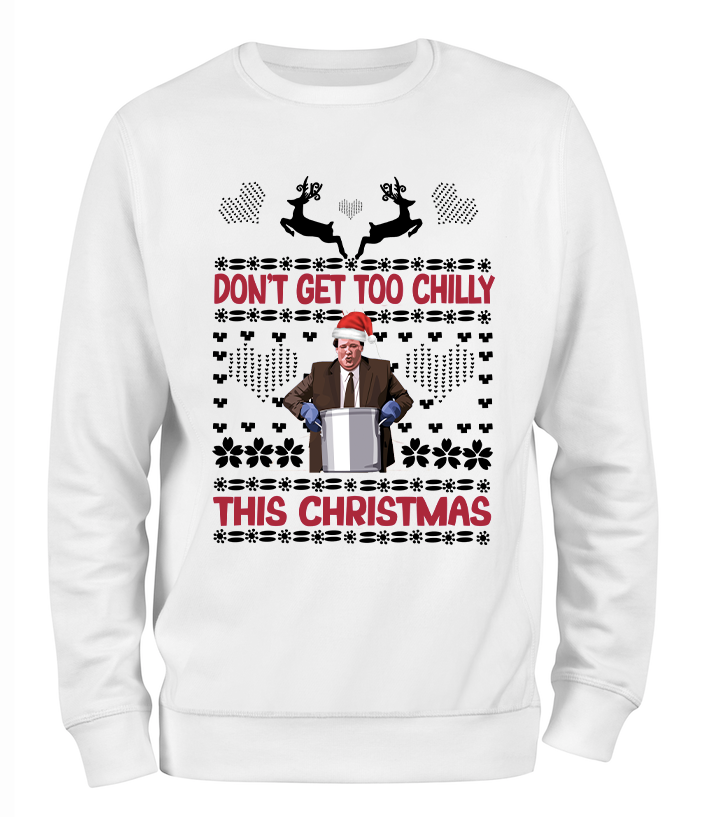 Beyaz Relax Fit Noel Yeni Yıl Christmas The Office Sweatshirt