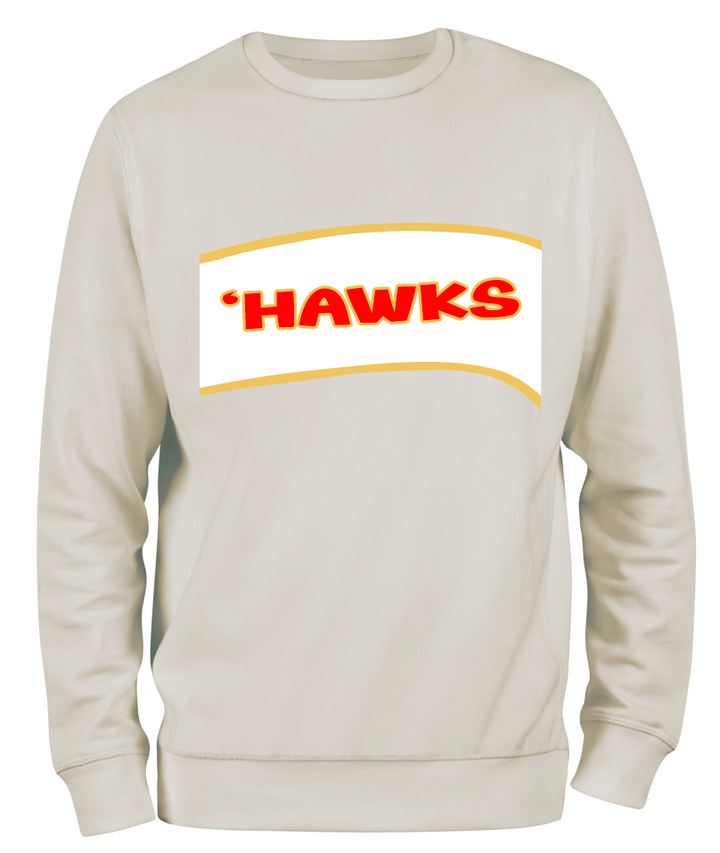 Krem Relax Fit Vintage Atlanta Hawks Sweatshirt