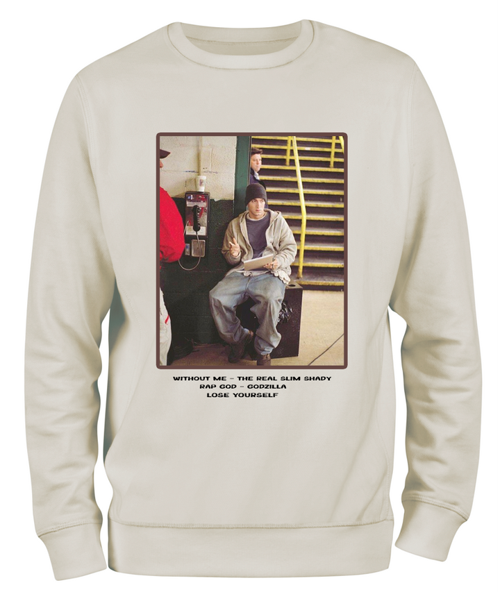 Krem oversize Fit Eminem Sweatshirt