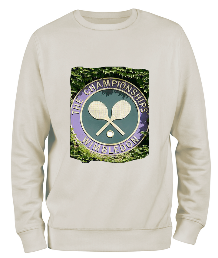 Krem Vintage Wimbledon Tennis Sweatshirt