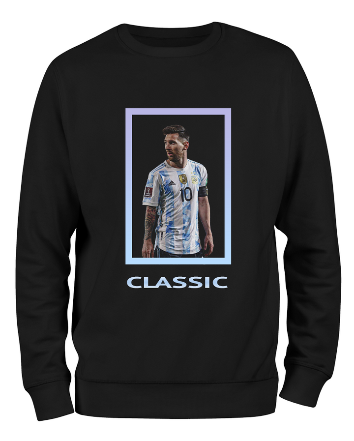 Siyah oversize Fit Lionel Leo Messi Sweatshirt