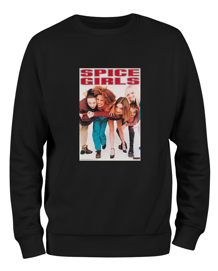 Siyah Relax Fit Spice Girls Sweatshirt